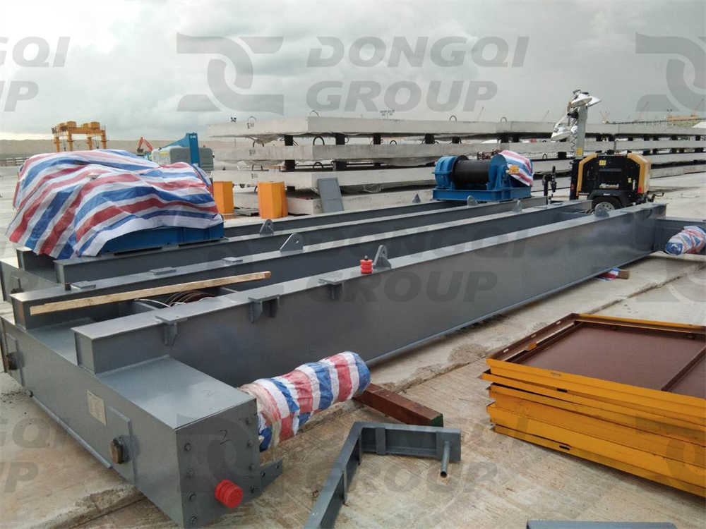 Installation process of 100 ton tire mounted gantry crane