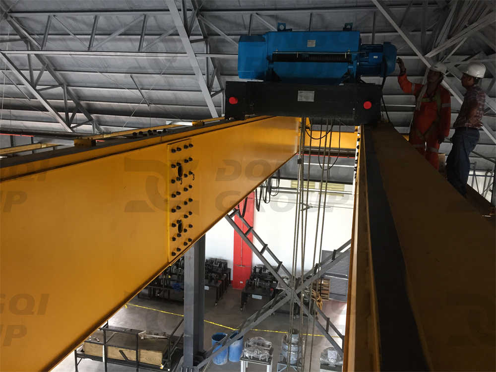 30 ton electric wire rope hoist installed on LH overhead crane