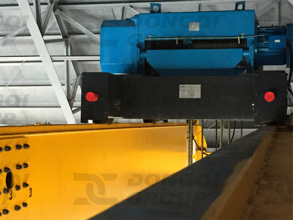 30 ton electric wire rope hoist installed on LH overhead crane