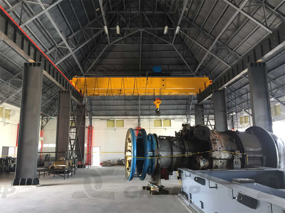 30 ton electric wire rope hoist installed on LH overhead crane