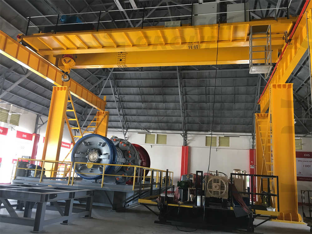 30 ton electric wire rope hoist installed on LH overhead crane