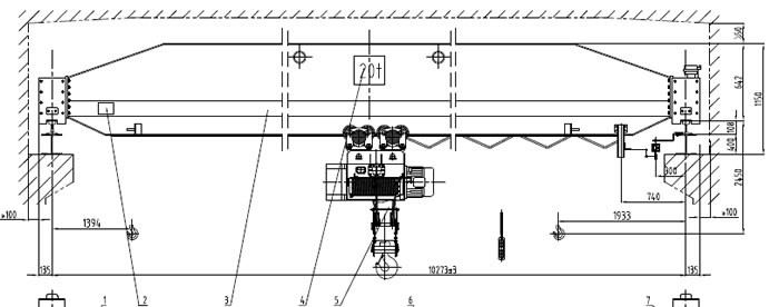 15 ton overhead crane design drawing