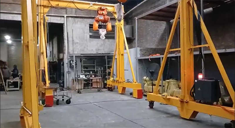 15 ton portable gantry crane tested in Argentina factory